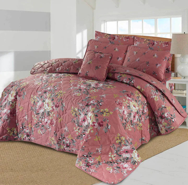 7 Pcs Quilted Comforter Set 337