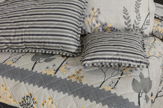 7 Pcs Quilted Comforter Set 379
