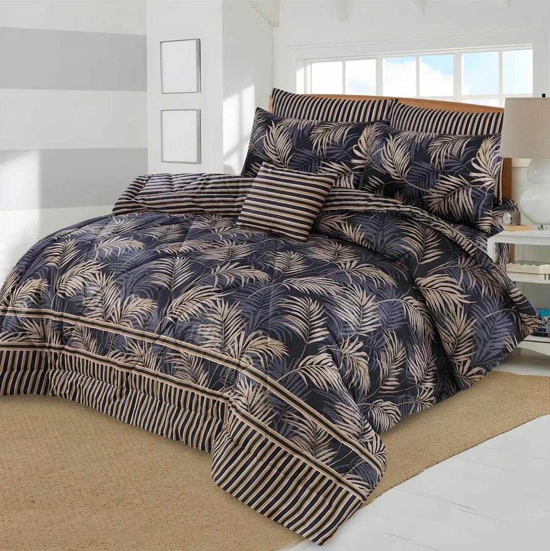 7 Pcs Quilted Comforter Set 370