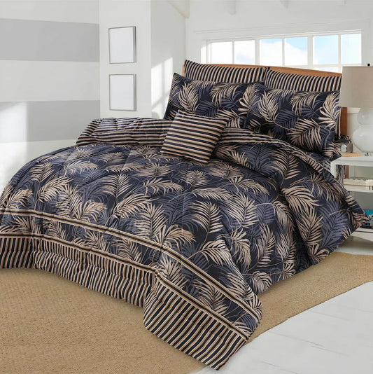 7 Pcs Quilted Comforter Set 370
