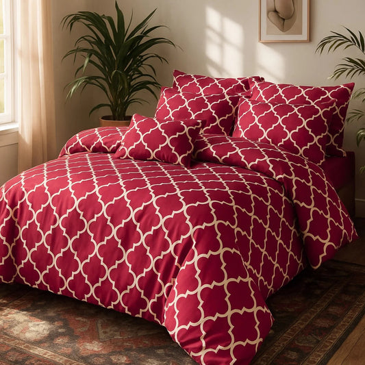 7 Pcs Quilted Comforter Set 364
