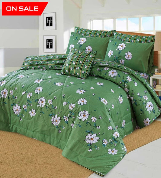 7 Pcs Quilted Comforter Set 367