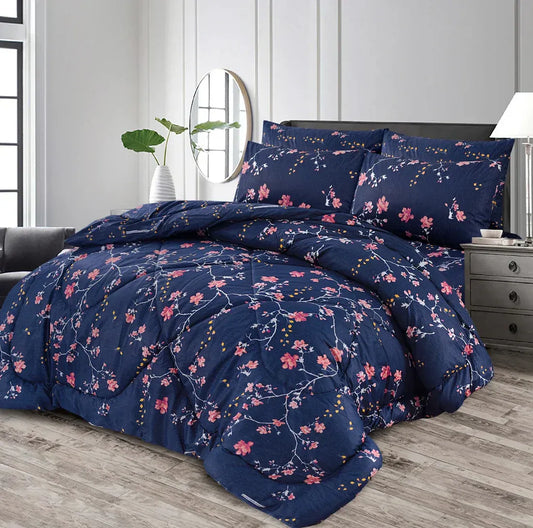 7 Pcs Quilted Comforter Set 350