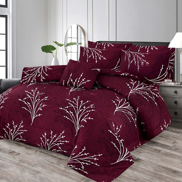 7 Pcs Quilted Comforter Set 342