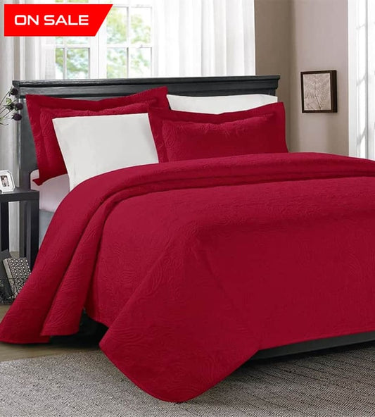Plain Bedspread 3 Pc Set 1004