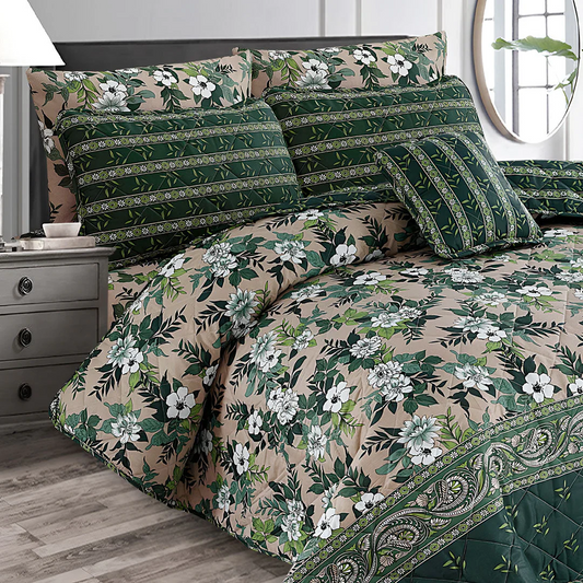 7 Pcs Quilted Comforter Set 349