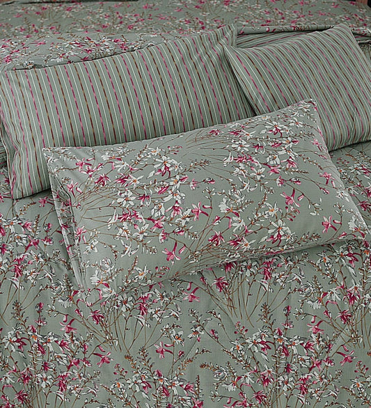 7 Pcs Quilted Comforter Set 371
