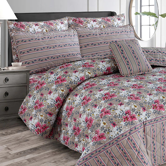 7 Pcs Quilted Comforter Set 355
