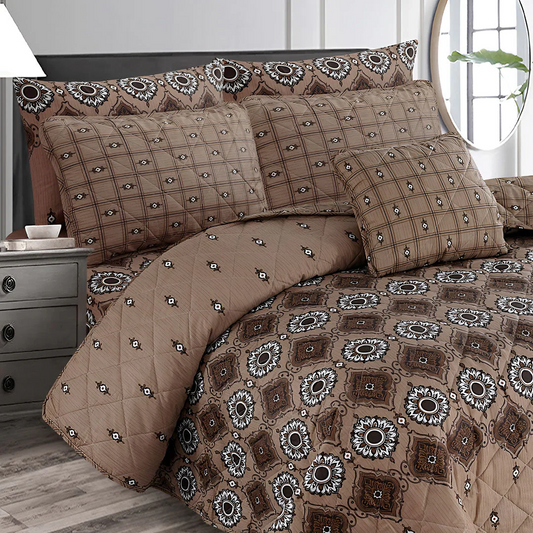 7 Pcs Quilted Comforter Set 348