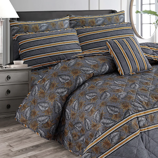 7 Pcs Quilted Comforter Set 345