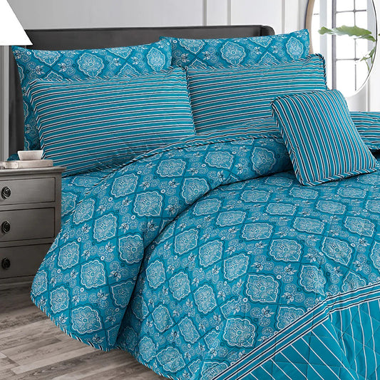 7 Pcs Quilted Comforter Set 356