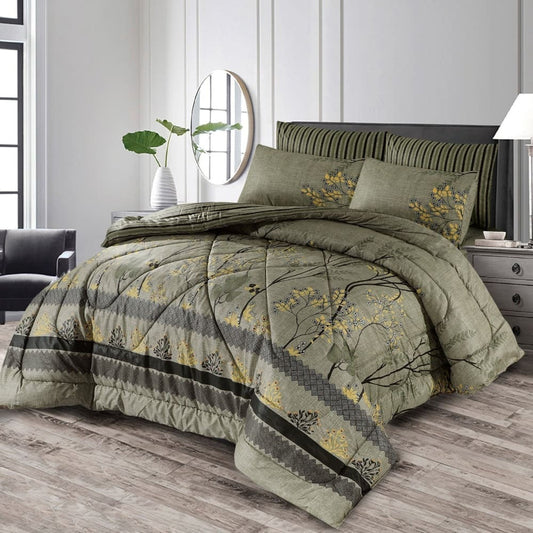7 Pcs Quilted Comforter Set 376