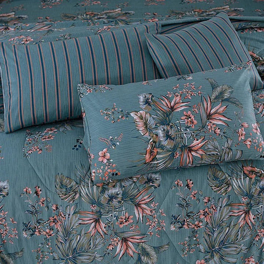 7 Pcs Quilted Comforter Set 372