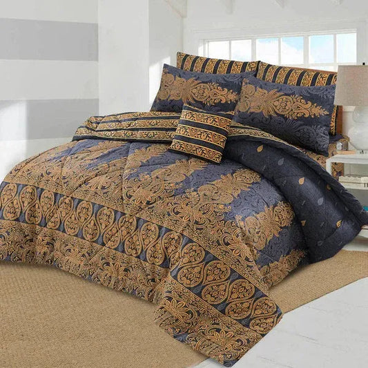 7 Pcs Quilted Comforter Set 360