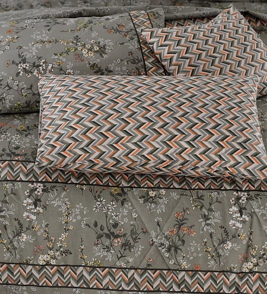 7 Pcs Quilted Comforter Set 373