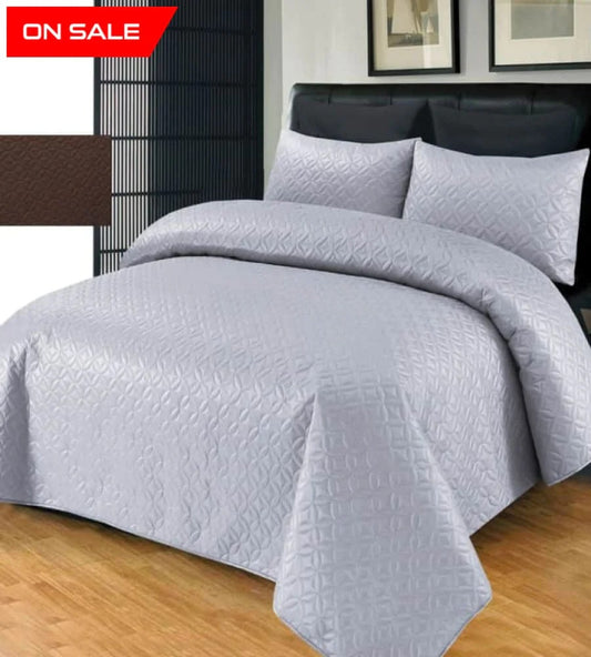 Plain Bedspread 3 Pc Set 1002