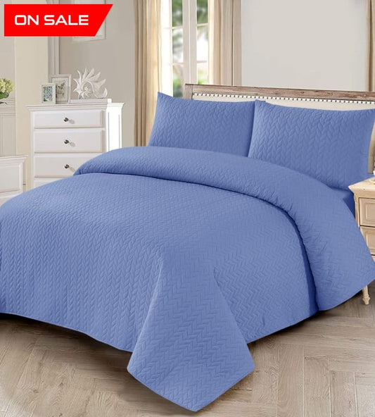 Plain Bedspread 3 Pc Set 1006