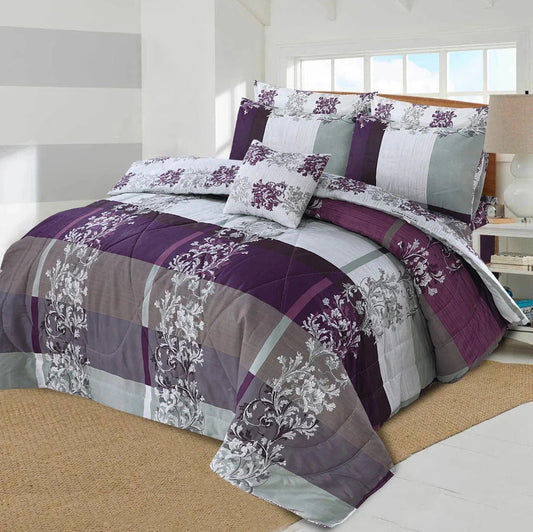7 Pcs Quilted Comforter Set 382