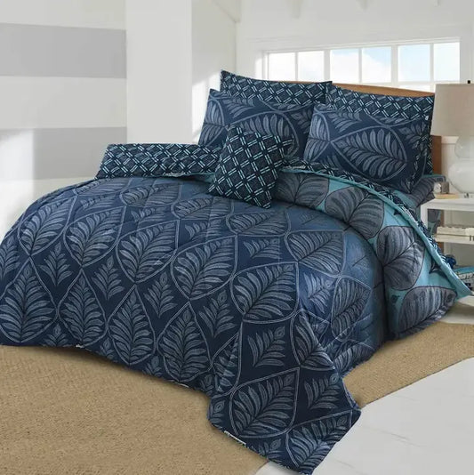 7 Pcs Quilted Comforter Set 377