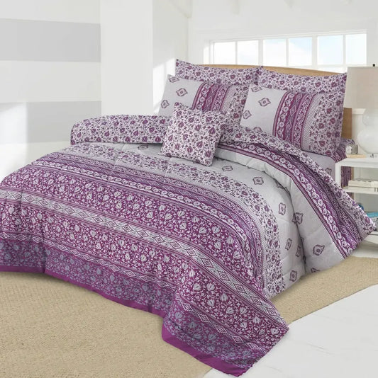 7 Pcs Quilted Comforter Set 351