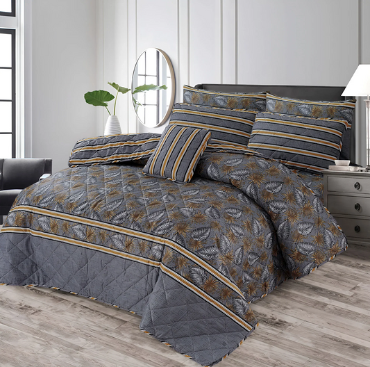 7 Pcs Quilted Comforter Set 345