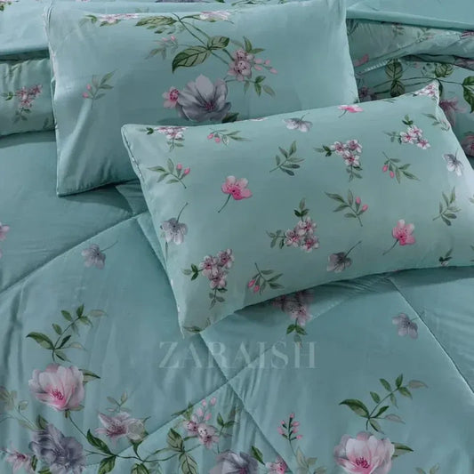 7 Pcs Quilted Comforter Set 378