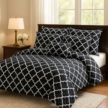 7 Pcs Quilted Comforter Set 363