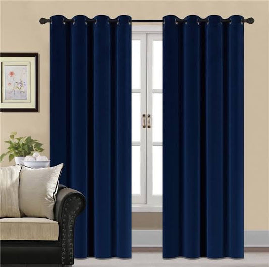 Plain Jacquard Curtains 1 Pair