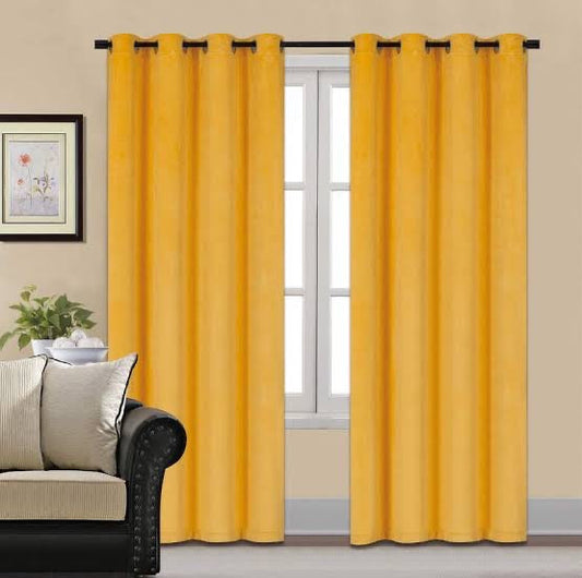 Plain Jacquard Curtains 1 Pair